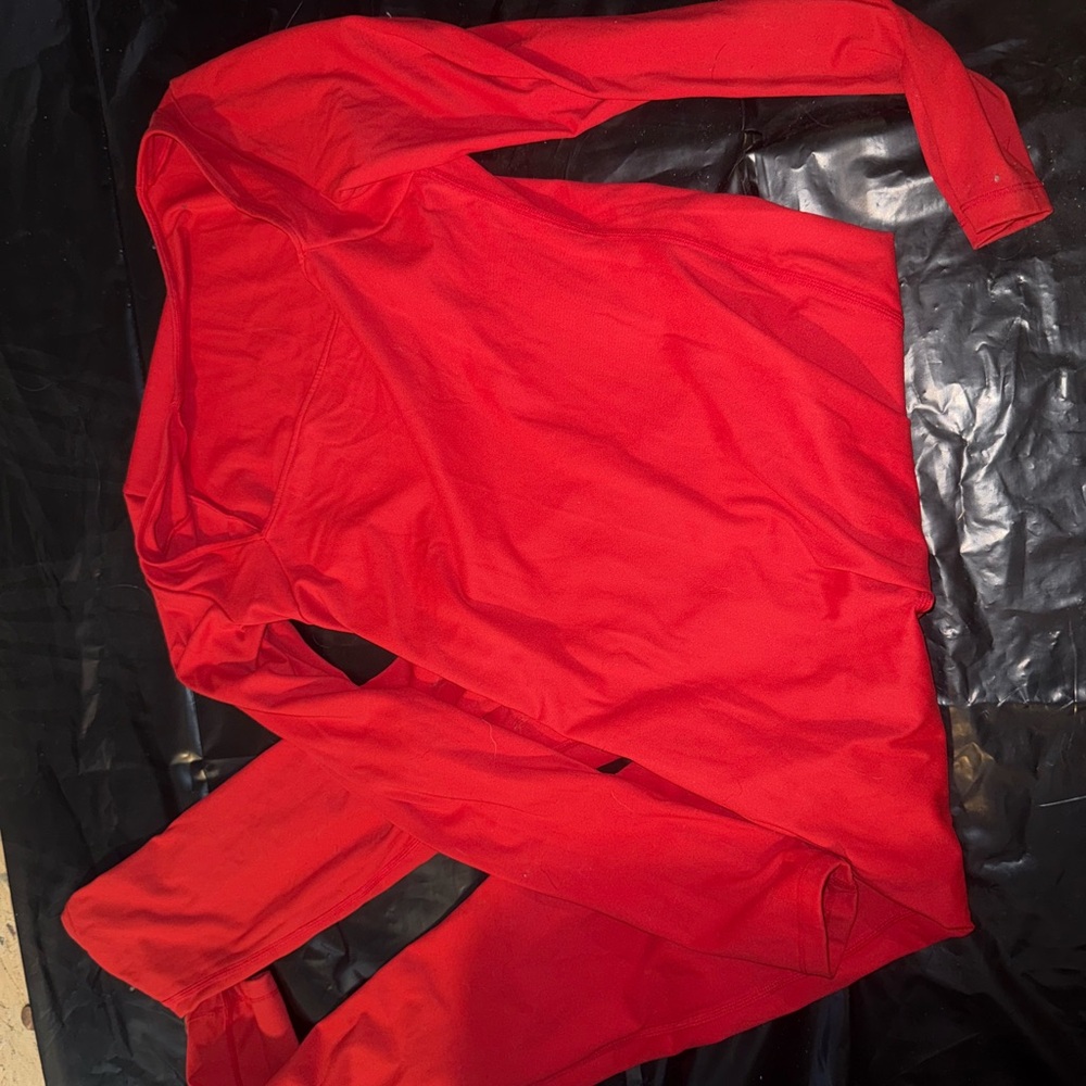 Vibrant Red Long Sleeve Top